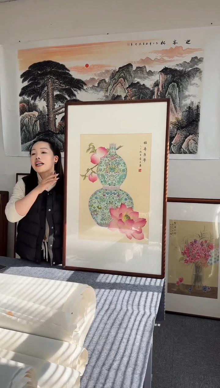 书法青石-葫芦-63*103尺寸手绘同款