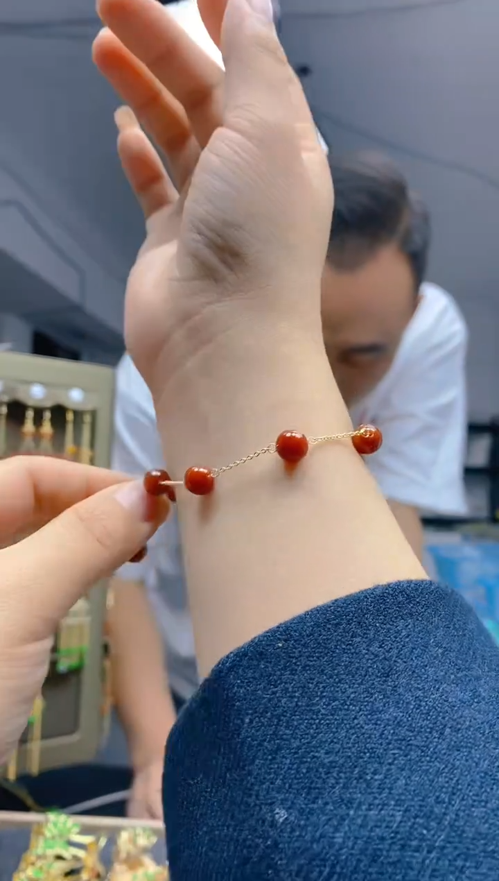 【闪购商品】翡翠耳饰合金255翡翠手链