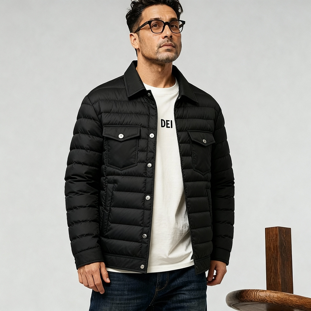 商务简约时尚翻领轻薄羽绒服 9218