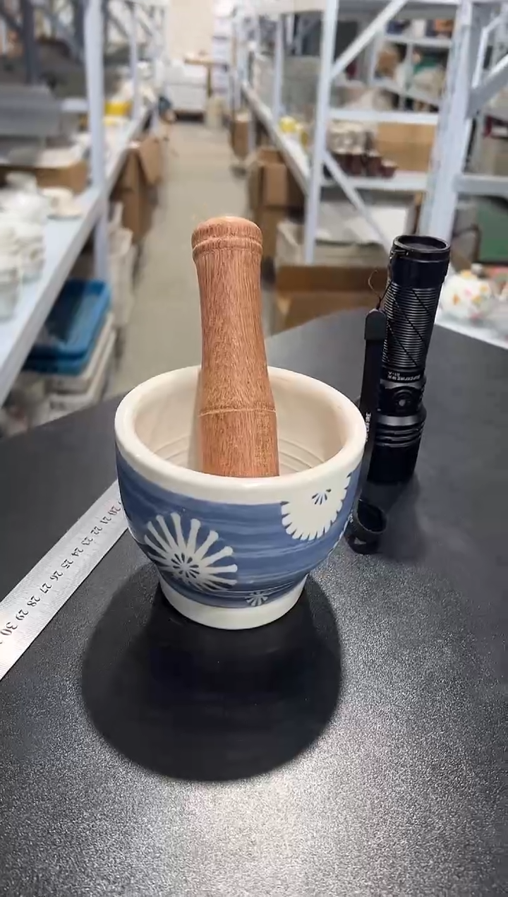 杯子骨瓷（简装）捣蒜盅两件套