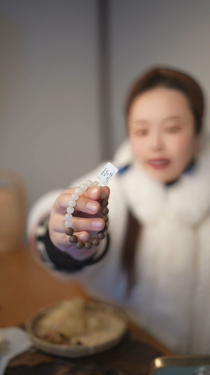 羊脂 和合香 手工串珠 