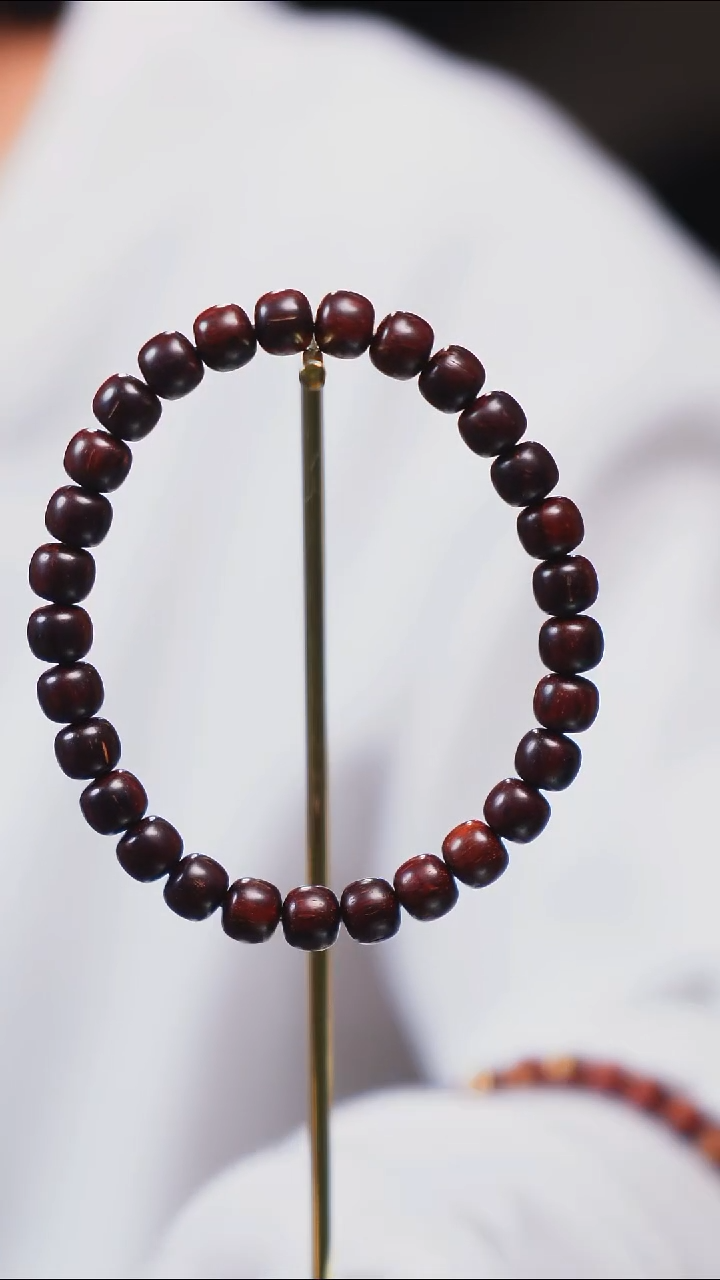 手串/手链小叶紫檀SG013 印度小叶紫檀琴料7*8mm单圈 微瑕