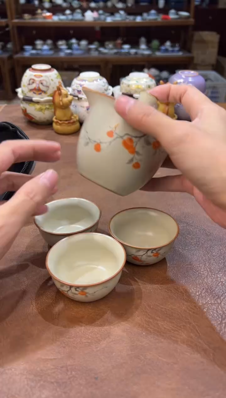 真的很便宜会开片的旅行茶具