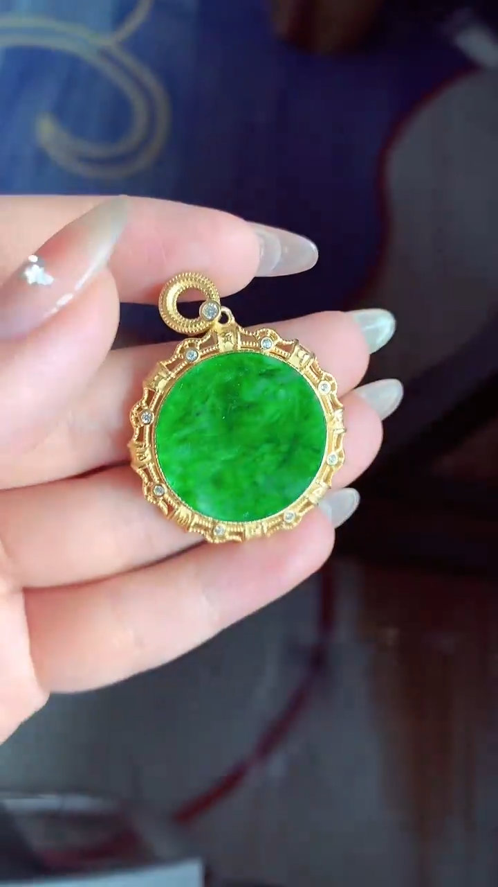 【闪购商品】翡翠颈饰银S925镶嵌吊坠