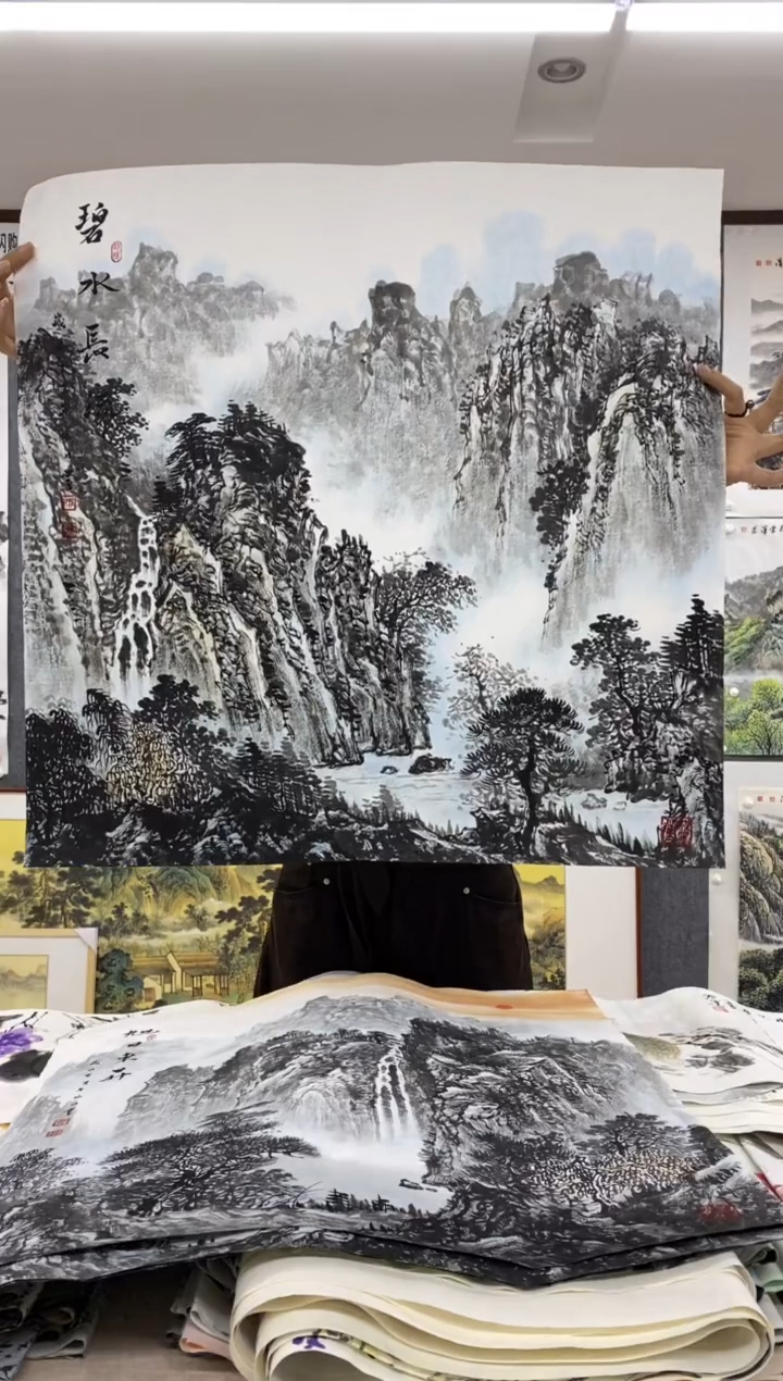 国画福利！沈泳江手绘 四尺斗方68*68cm