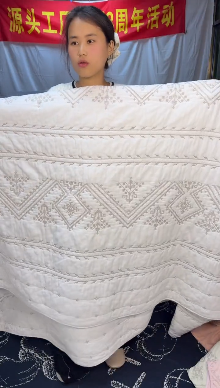 棉纯棉白金丝罗线格180*200