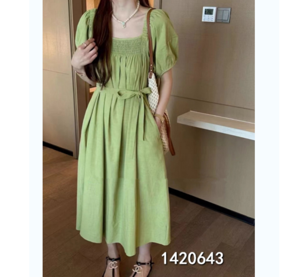 小妳XiaoNi———（夏款方领长裙1420643）