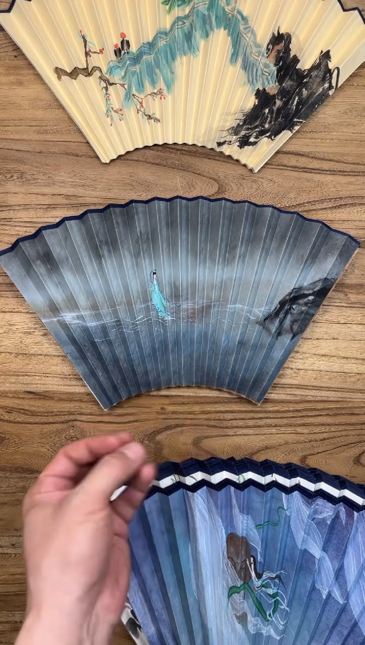 【闪购商品】扇子16方泽黎长物宣纸扇面