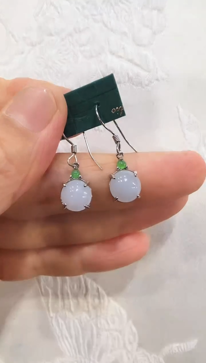 颈饰银S925镶嵌翡翠国风
