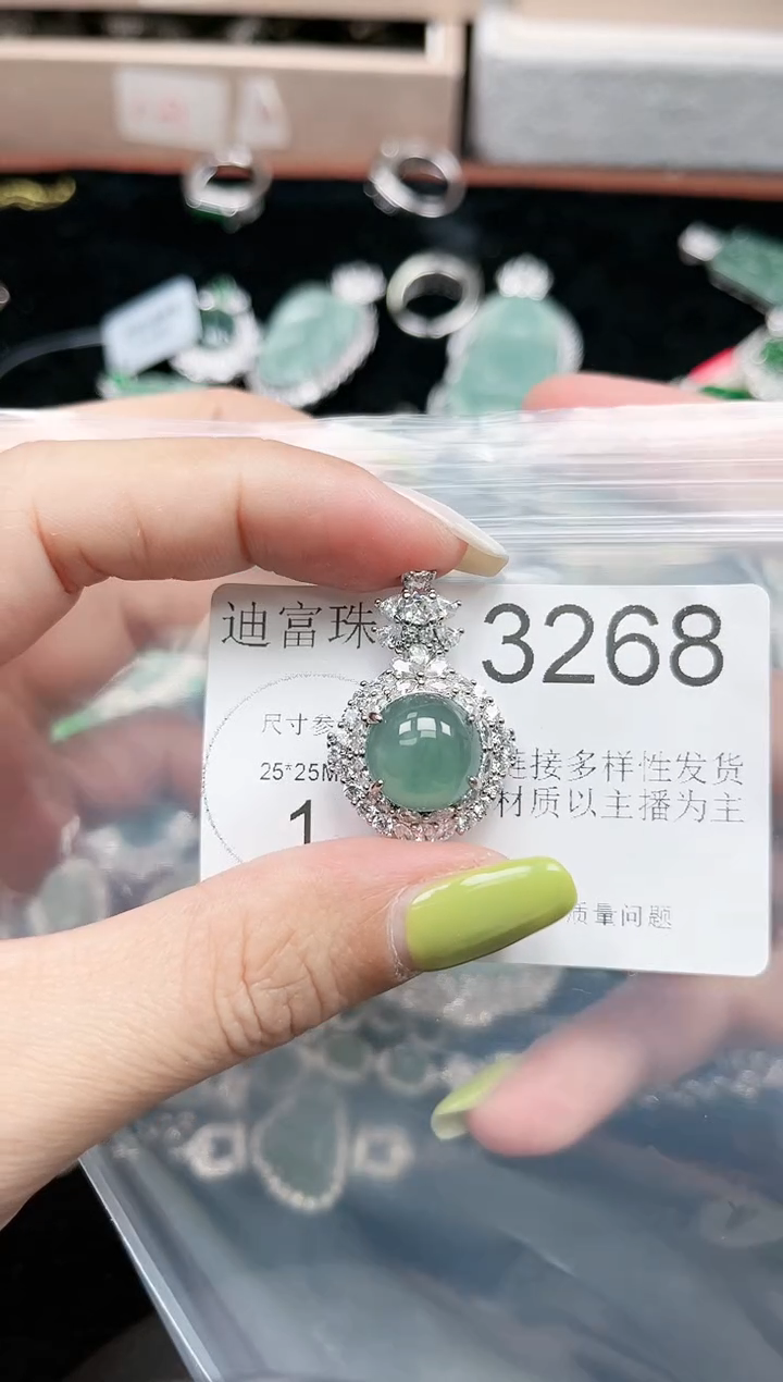 【闪购商品】翡翠颈饰未镶嵌赠皮绳3268