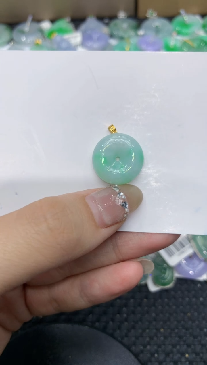 【闪购商品】翡翠颈饰18K金镶嵌222222222