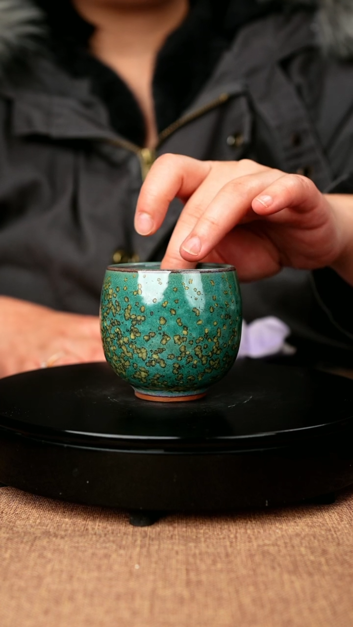 【闪购商品】725#段晓辉一级品原矿钧瓷炉钧釉龙旦杯