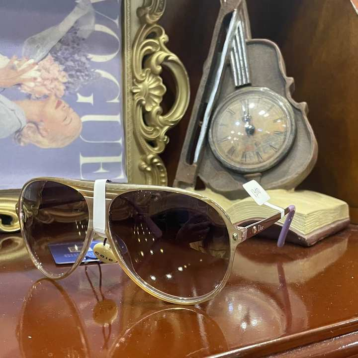 95新 DIOR/迪奥 拼色圆框墨镜/AR02319037/9037