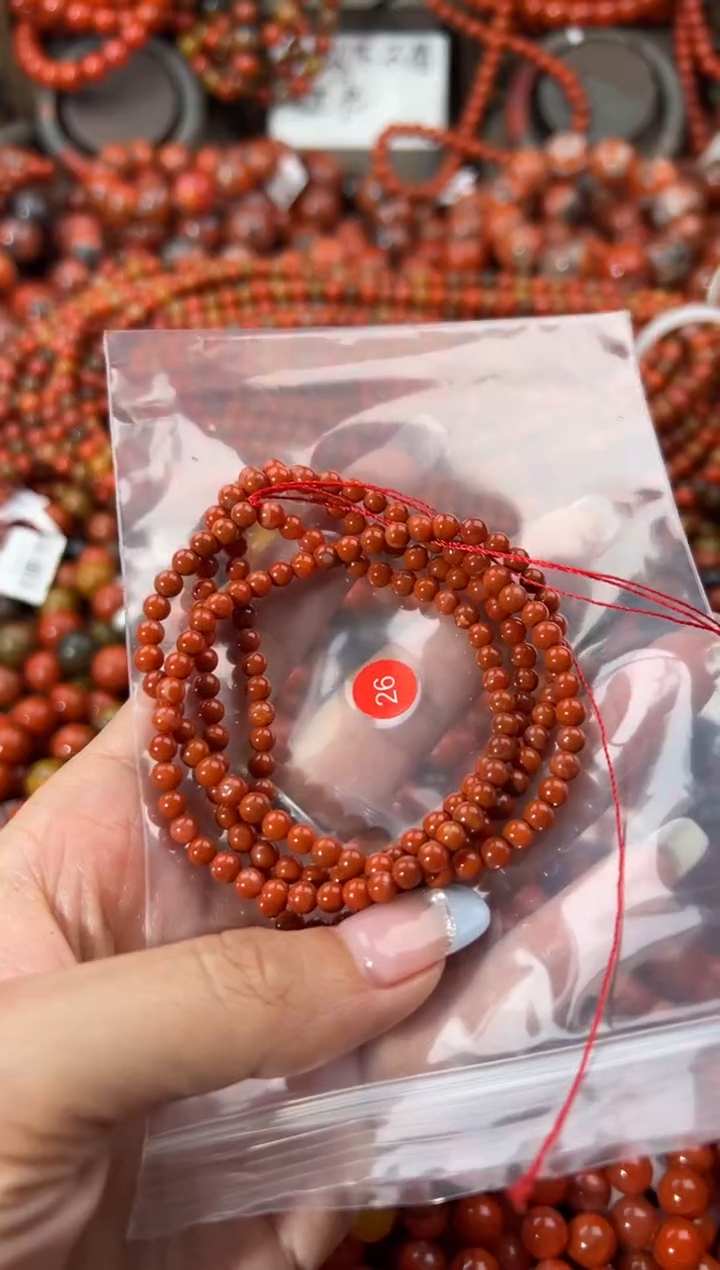 未镶嵌手串南红玛瑙4+