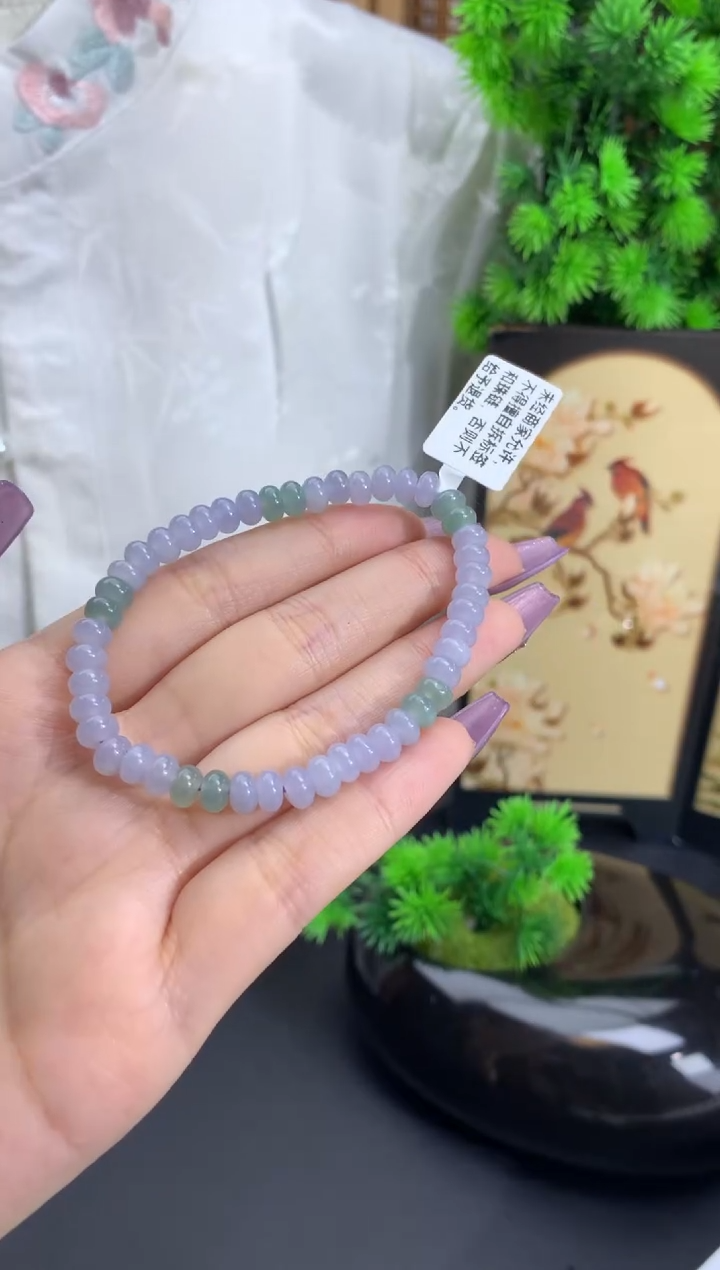 【闪购商品】翡翠手链未镶嵌卡5.8mm