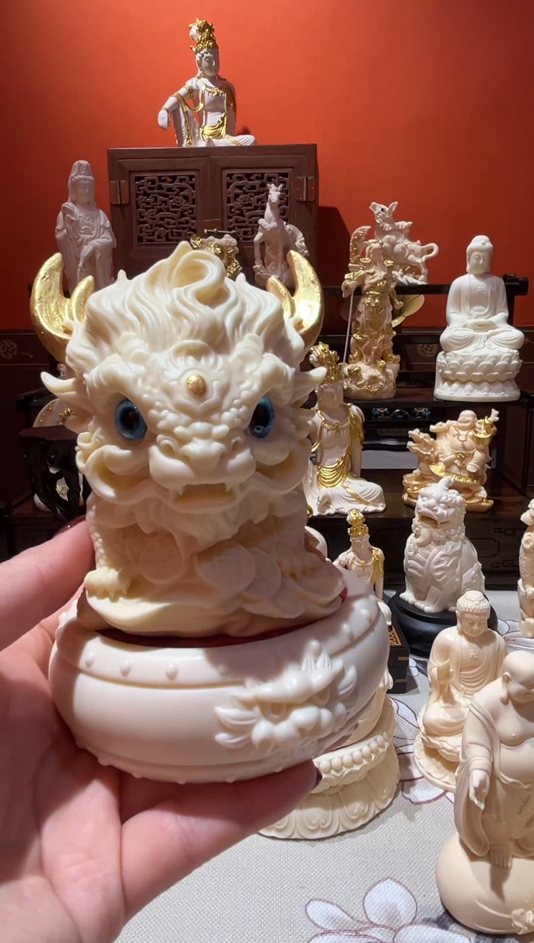 木瑞兽麒麟+底座