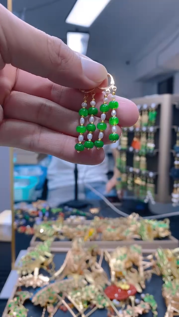 【闪购商品】翡翠耳饰合金0150翡翠耳包