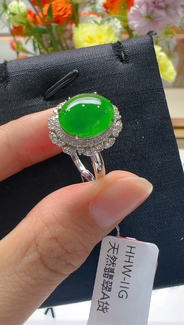 【闪购商品】翡翠戒指18K金镶嵌多样性团购发一件