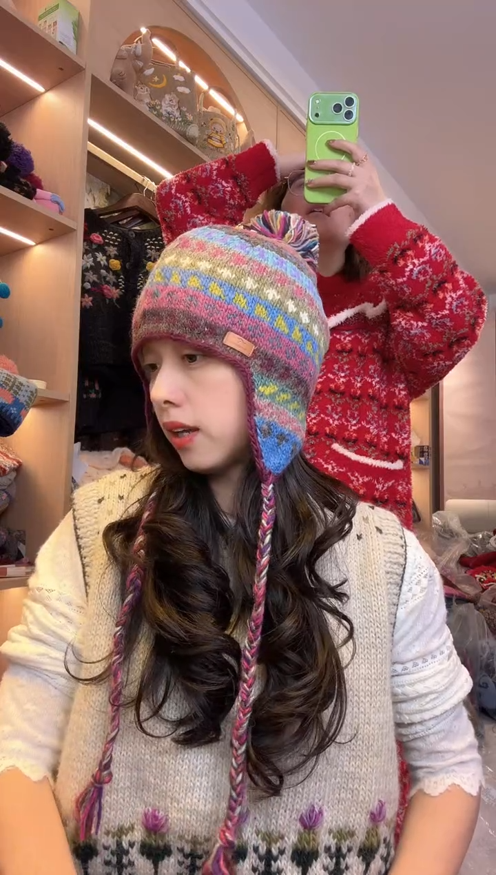 羊毛咖***豆百羊毛护耳帽B649