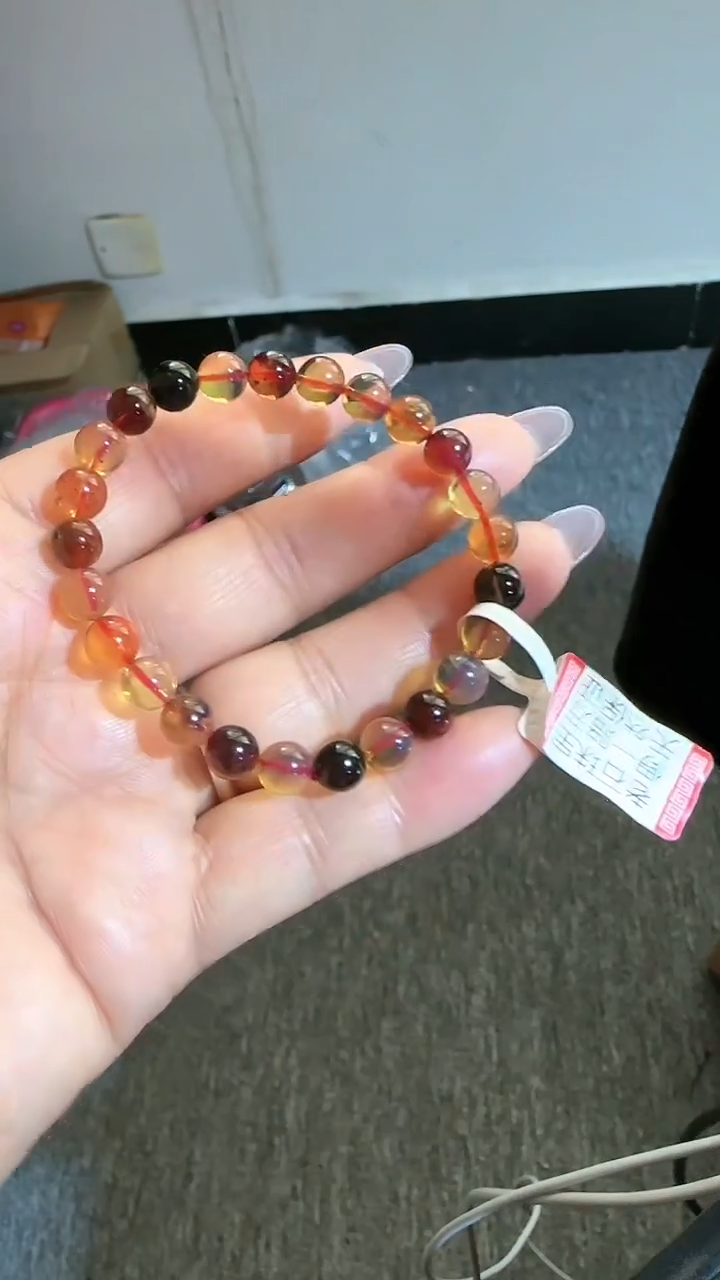 【闪购商品】琥珀手链未镶嵌规格7多宝手串#2
