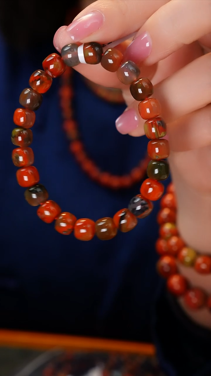 未镶嵌手链南红玛瑙黑冻单圈