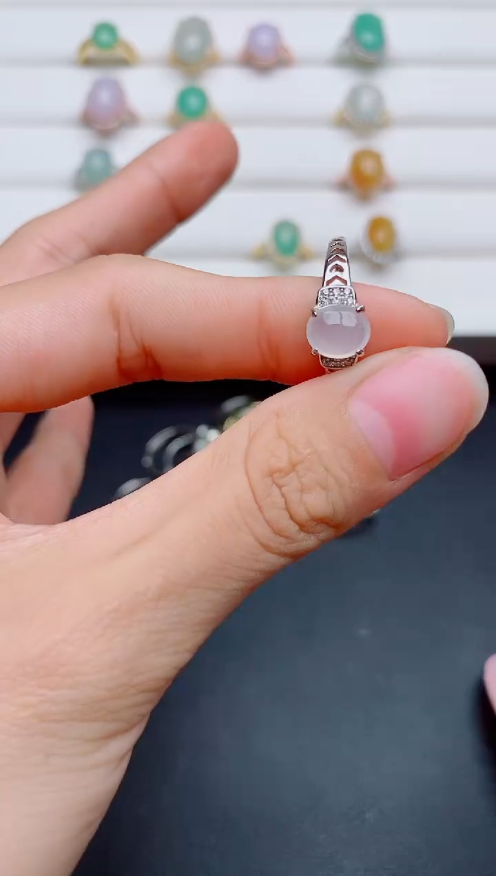 银S925镶嵌戒指翡翠11