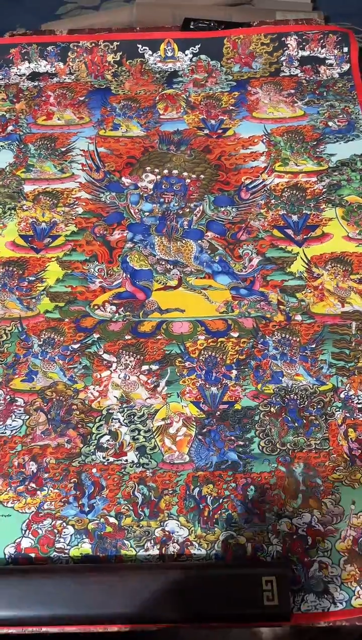 卷轴画龙妹的唐卡tk16