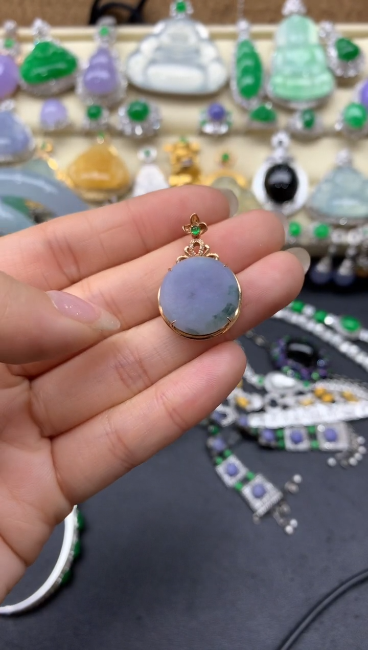 【闪购商品】翡翠颈饰18K金镶嵌453-中国好珍宝