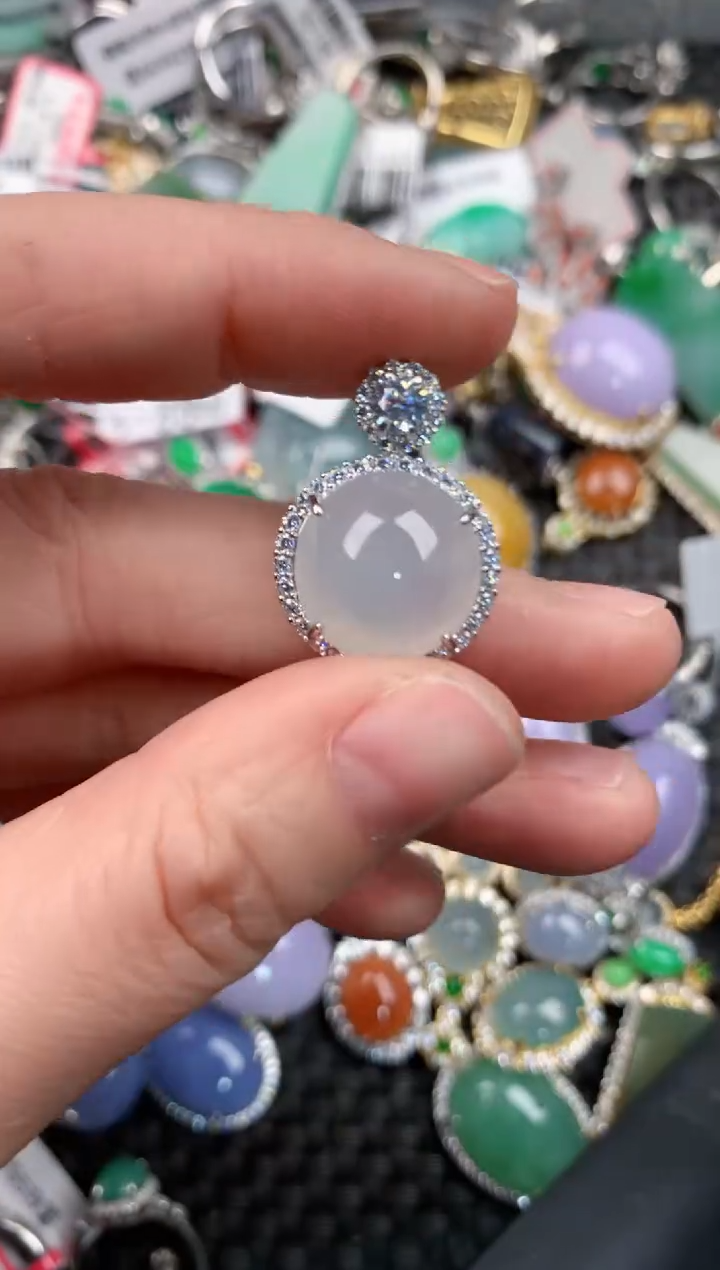 银S925镶嵌戒指翡翠12-12-12    2