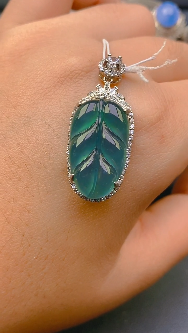 【闪购商品】翡翠戒指银S925镶嵌天然A货翡翠1