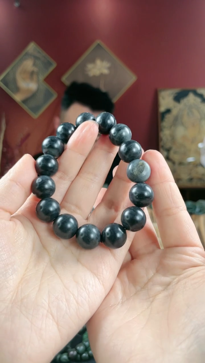 【闪购商品】和田玉手串未镶嵌青花卡14