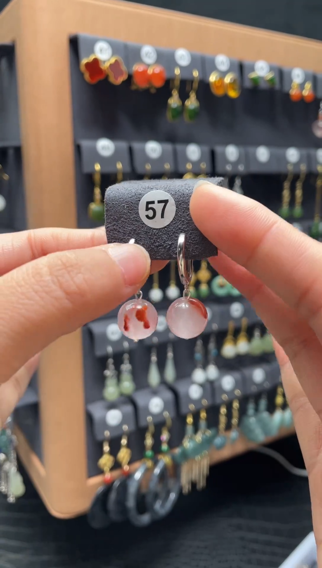 【闪购商品】南红玛瑙耳饰银S925镶嵌0057