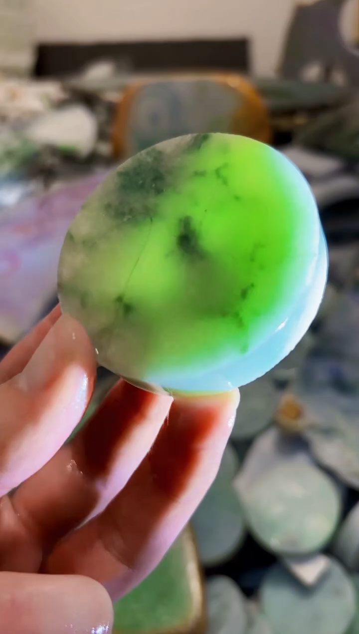 【闪购商品】翡翠颈饰未镶嵌A货白谭1596