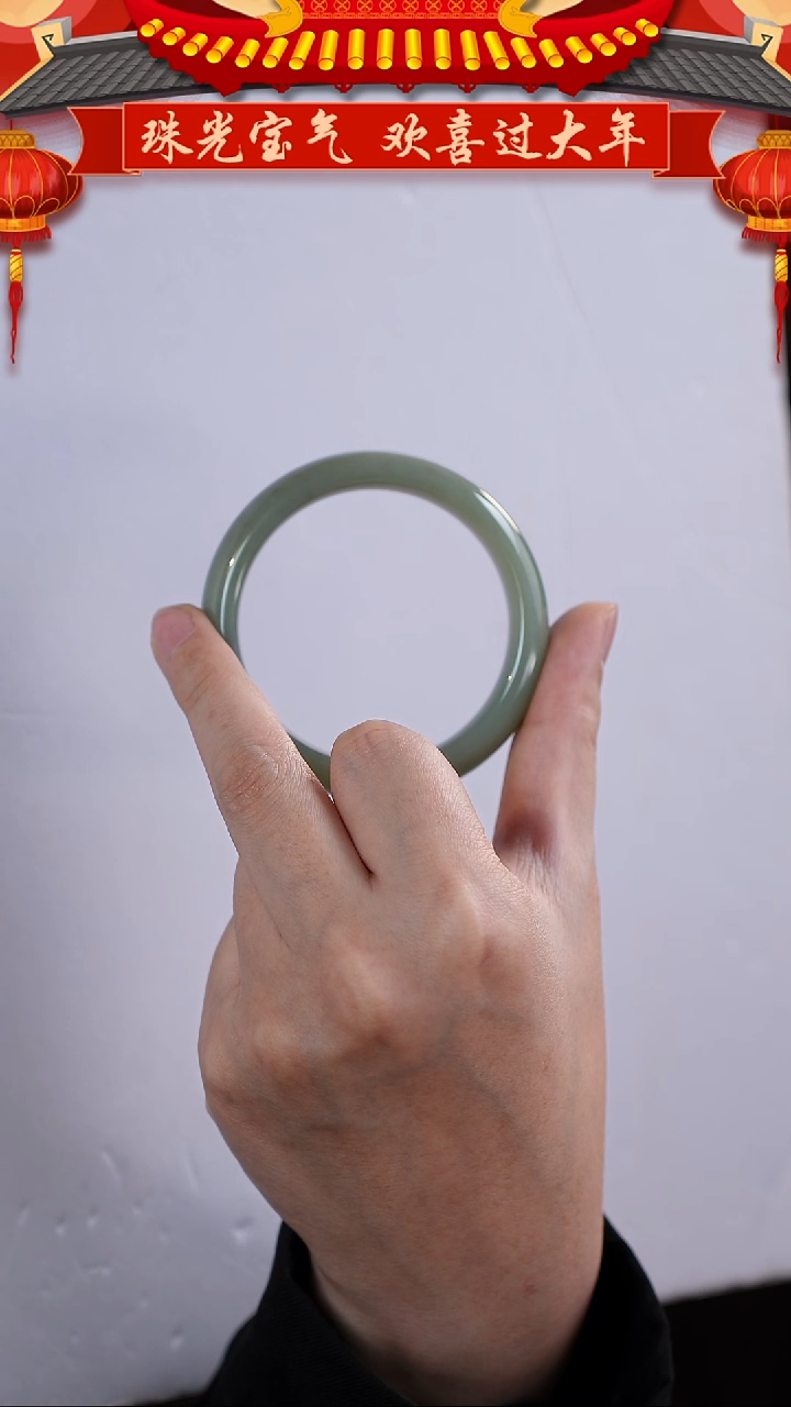 【闪购商品】和田玉手镯未镶嵌且末轮胎57圈口