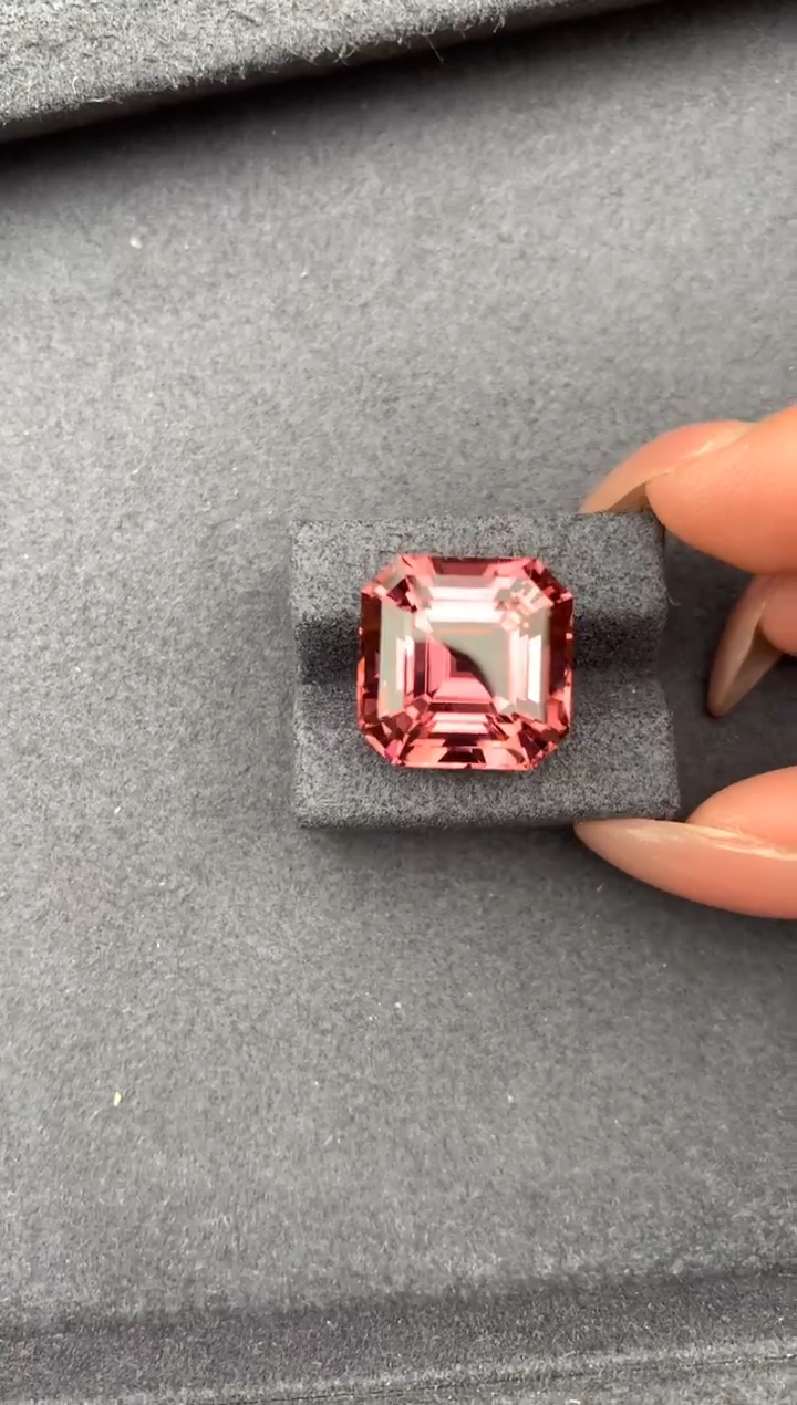 未镶嵌珠宝半成品碧玺19.7ct粉碧玺  定制  FE