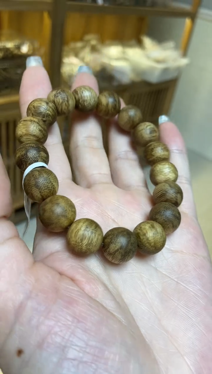 【闪购商品】手串沉香菩萨棋圆珠单圈1.3虎斑多样性发其一