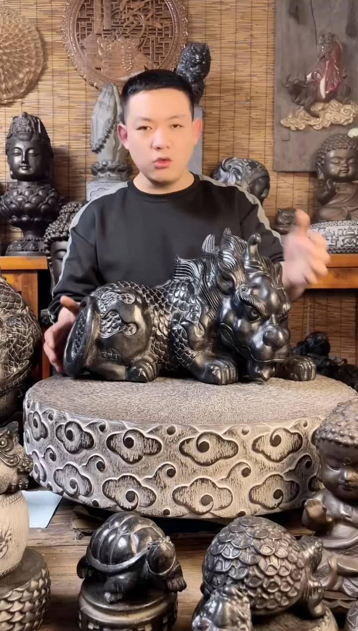 【闪购商品】52趴兽天然青石雕刻