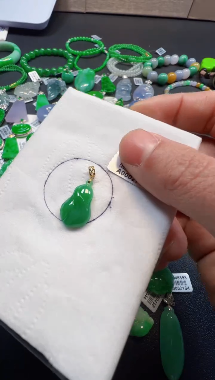 【闪购商品】定制翡翠18K金镶嵌380一