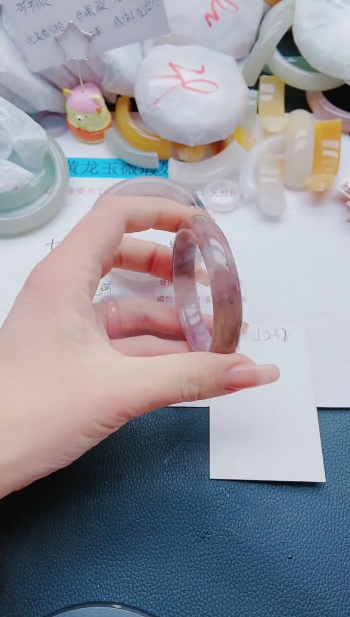 【闪购商品】石英质玉手镯未镶嵌J232-54/55