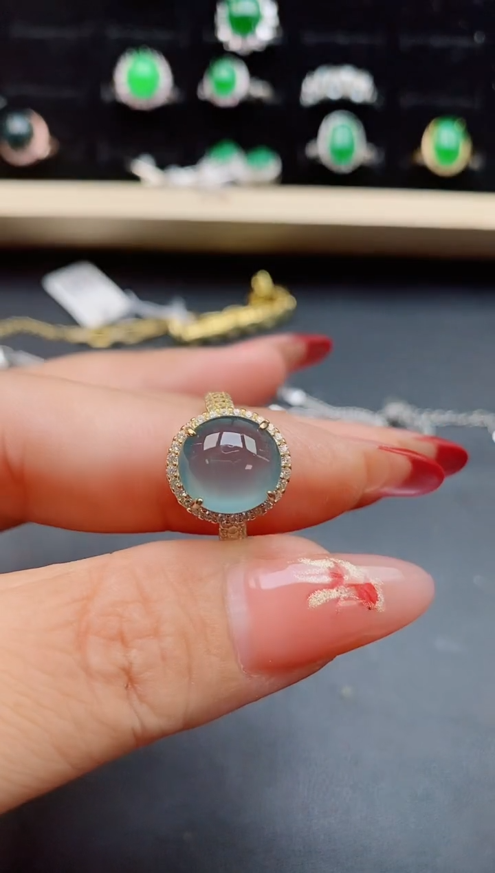 【闪购商品】翡翠戒指银S925镶嵌321312