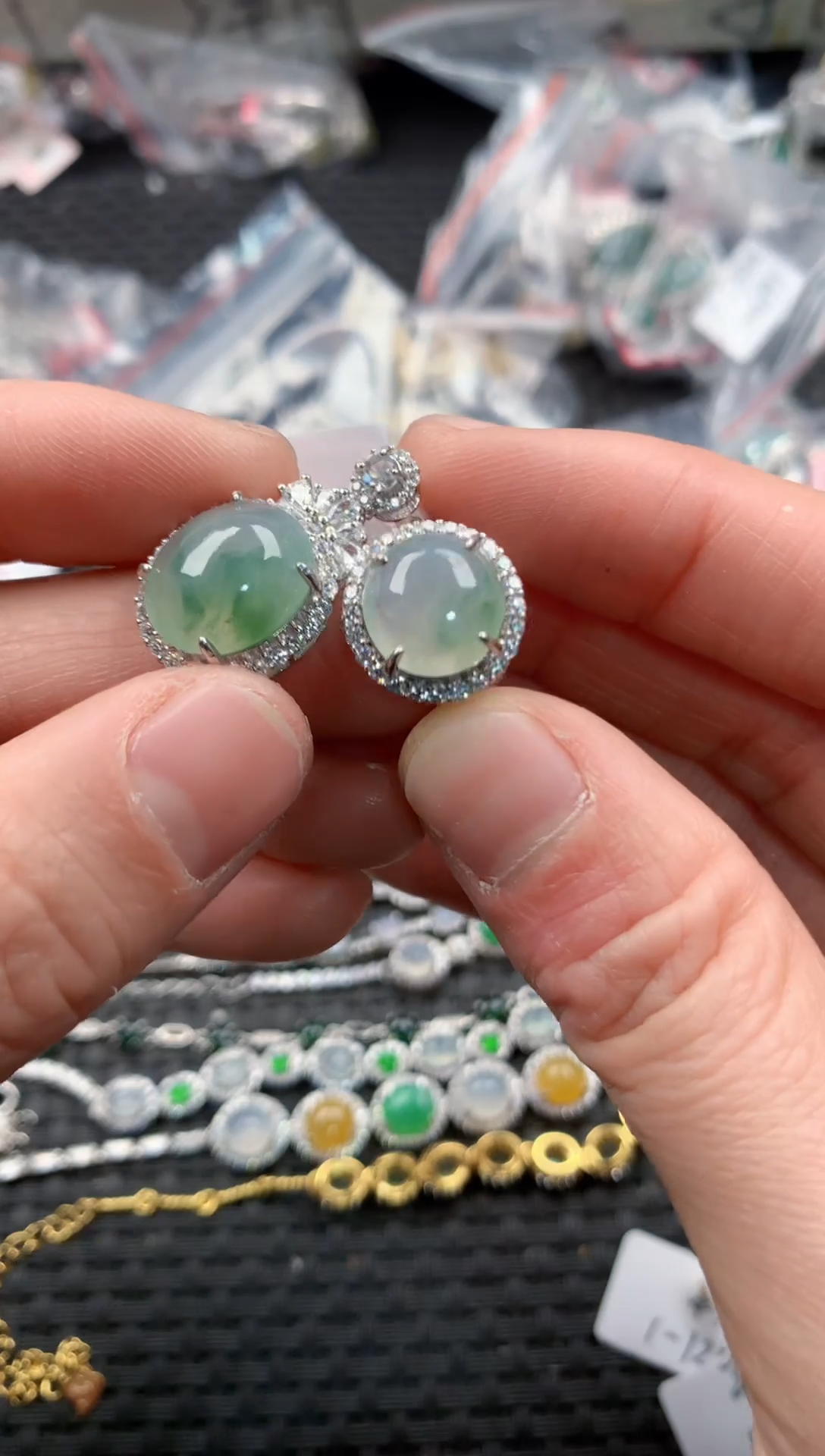 银S925镶嵌戒指翡翠222   8