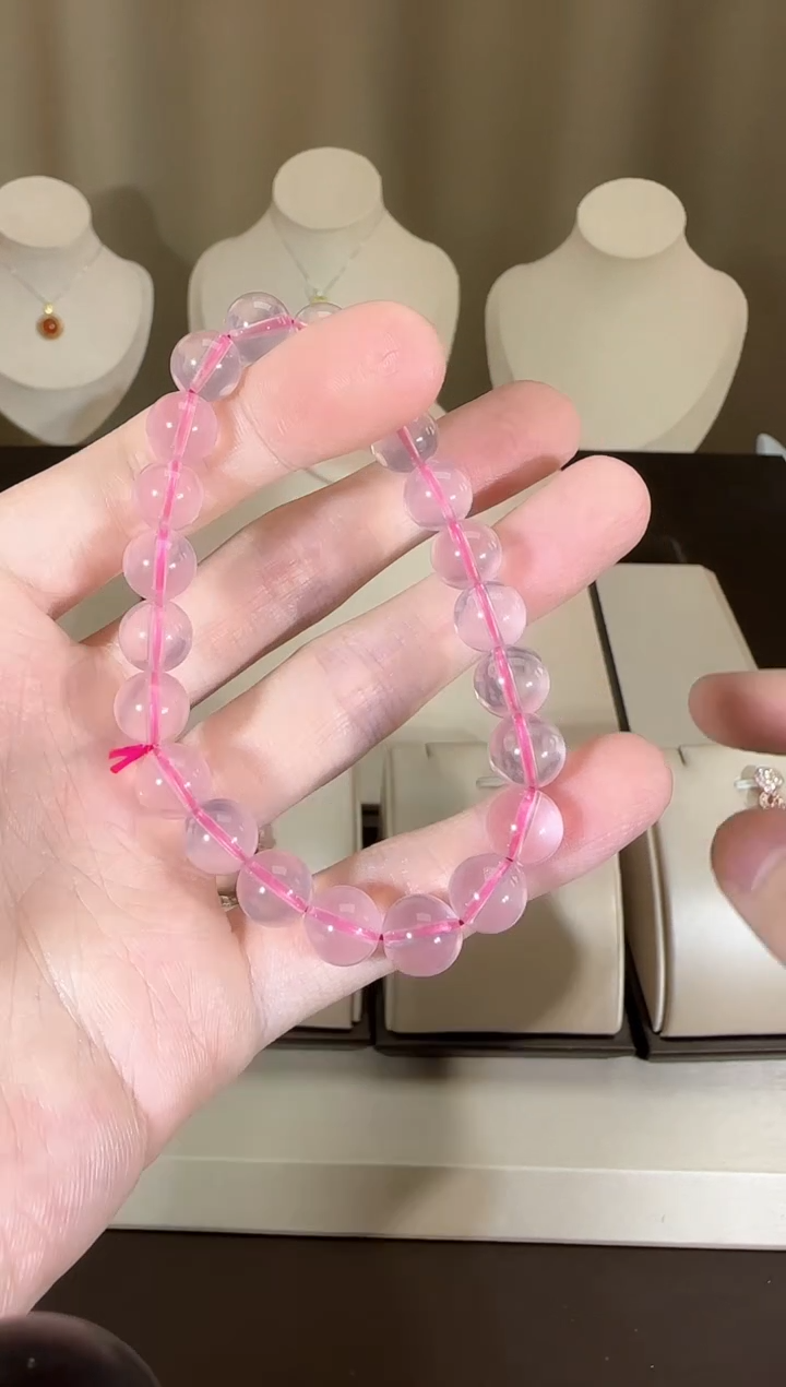 【闪购商品】芙蓉石手串未镶嵌8mm粉水晶