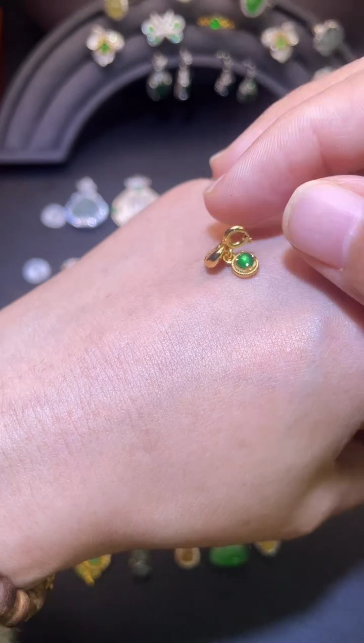 吊坠(不含链)银S925镶嵌翡翠1