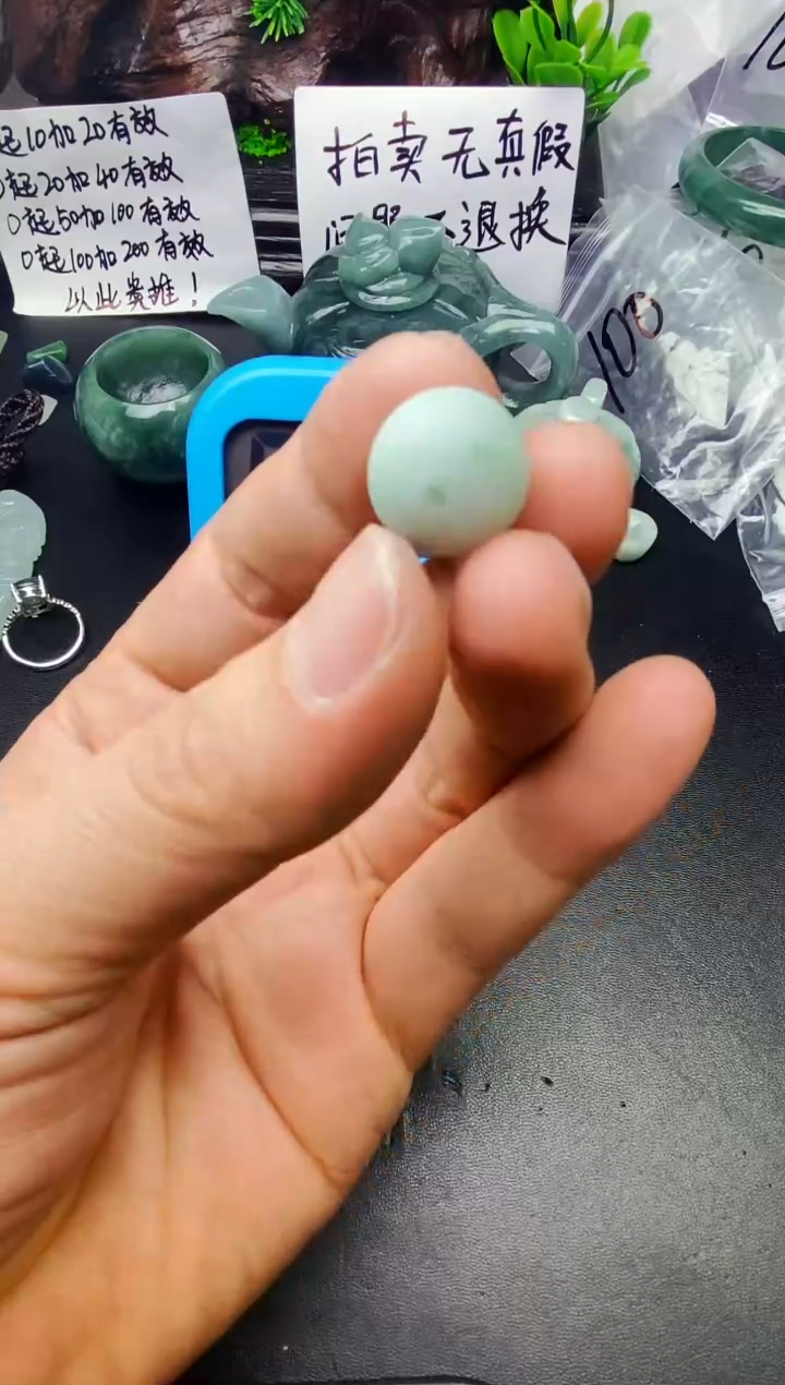颈饰未镶嵌翡翠李*，珠子