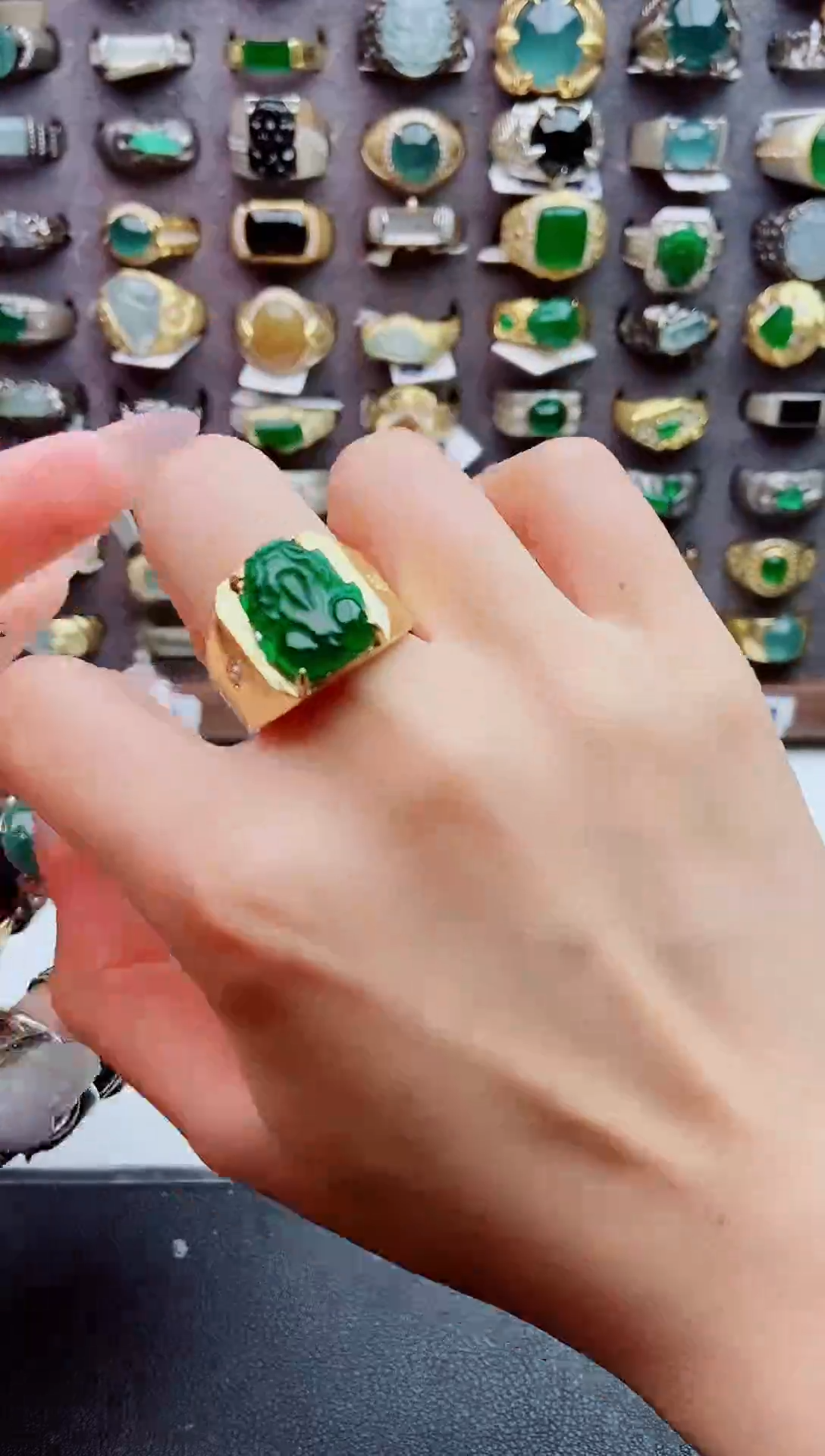 未镶嵌戒指翡翠天然翡翠男戒