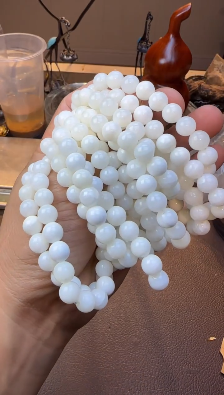 贝壳手串/手链单圈白色9mm多样性发其一