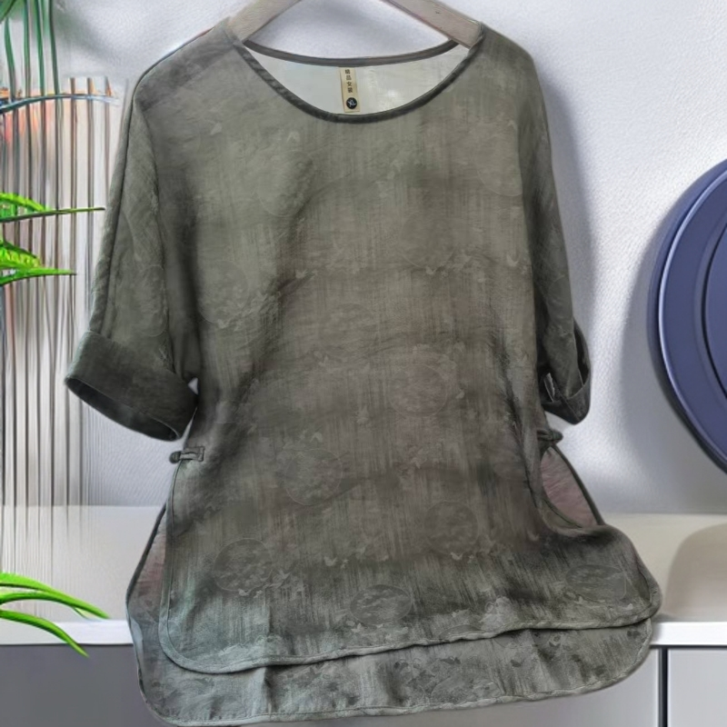 【纱】纯钰高贵灰套装时尚夏季款