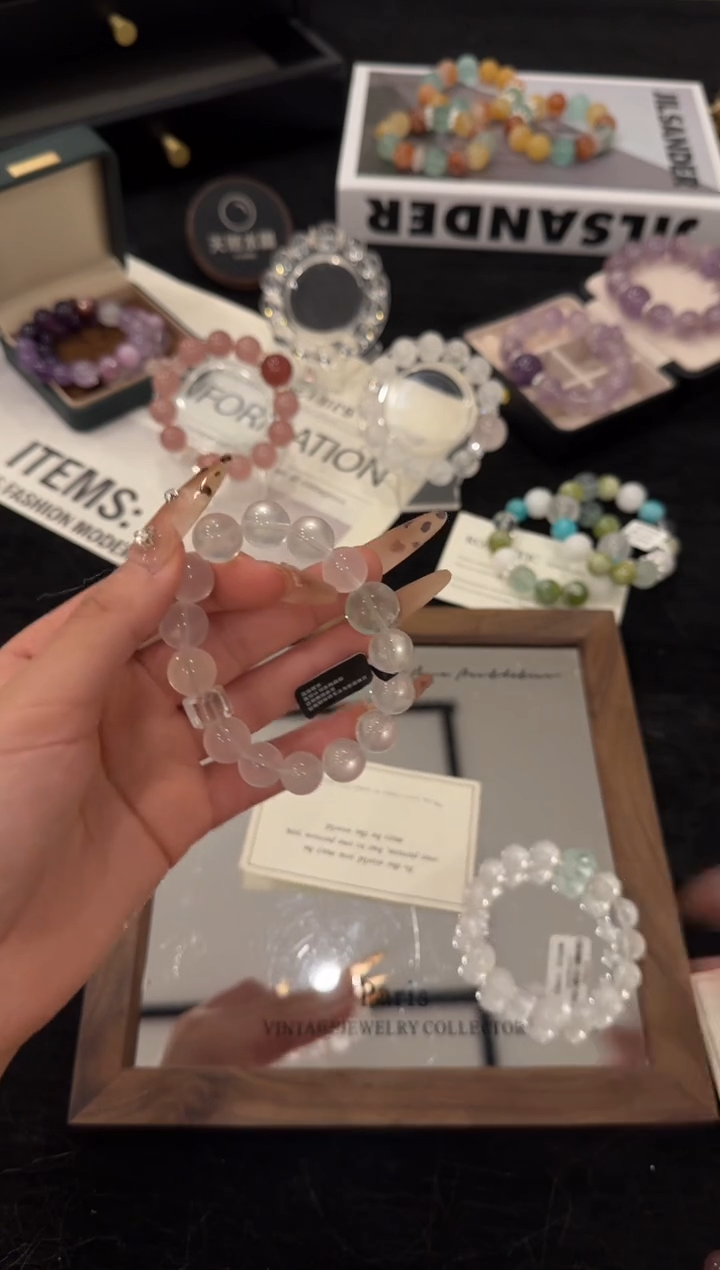 未镶嵌手链水晶奶白晶x3391