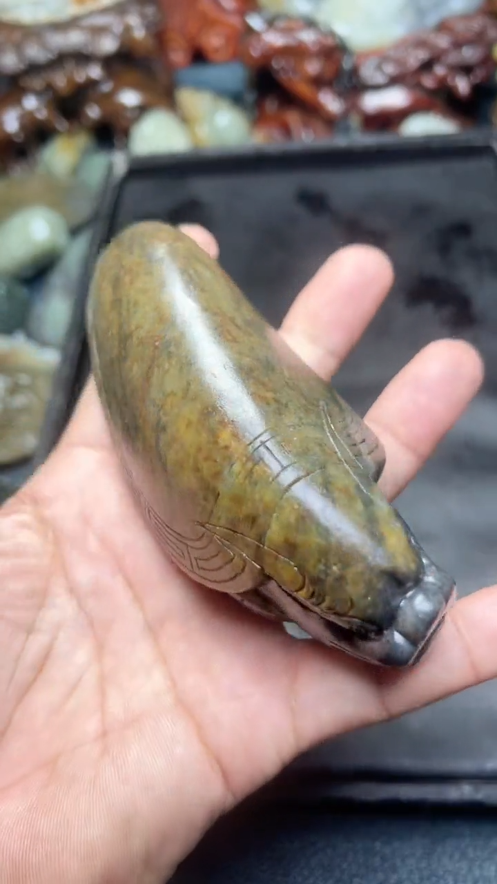 和田玉未镶嵌摆件-