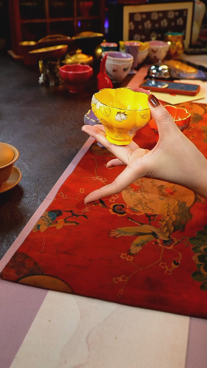 茶杯紫砂【宜景窑系列】大曼陀罗